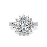 Floral Diamond Engagement Ring by Allure